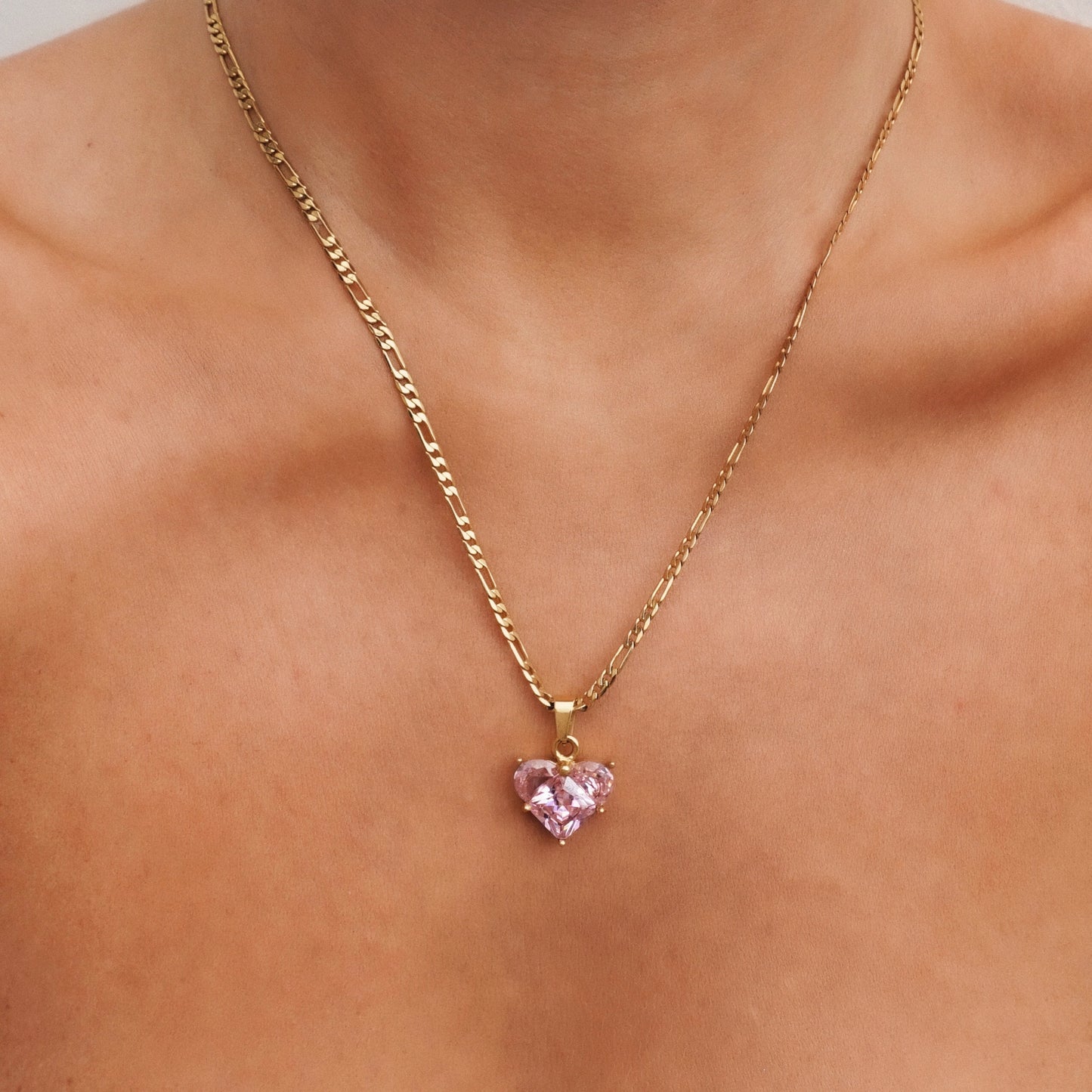 Heart of Glass Pendant – Rose Pink