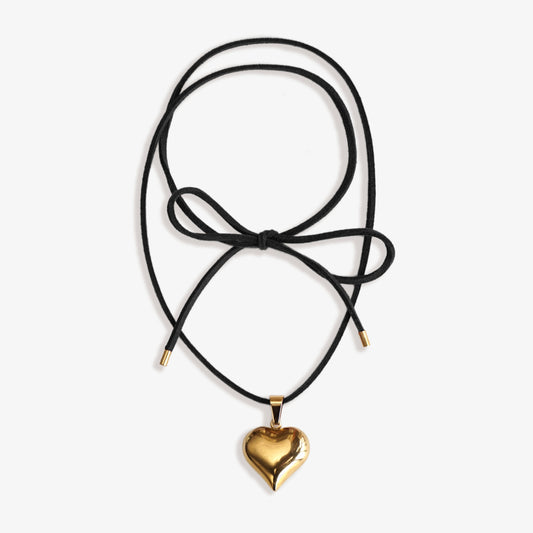 Penelope Cord Choker Gold/ Black