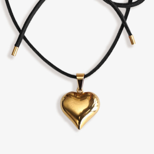 Penelope Cord Choker Gold/ Black
