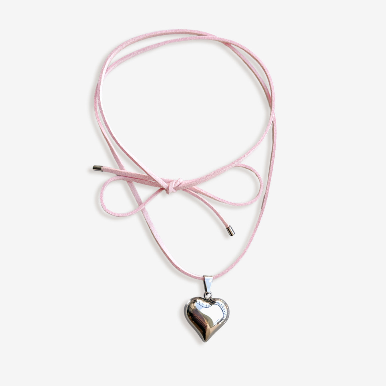 Penelope Cord Choker Silver / Pink