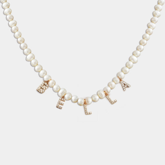 Say my Name Custom Pearl Necklace