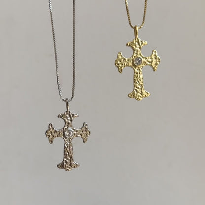 Castell Cross Pendant Silver